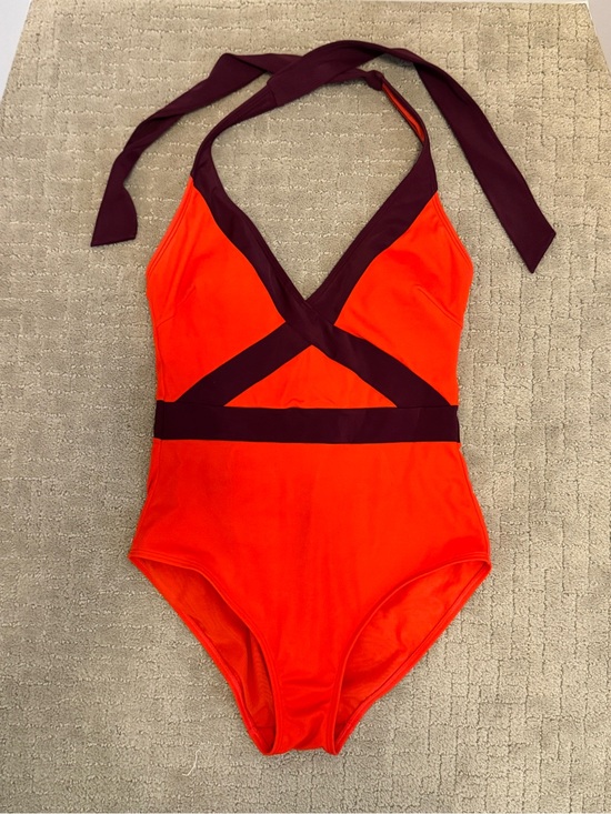 Boden Other - Women’s Bright Red / Maroon Halter One-Piece Swimsuit - Boden Size 8